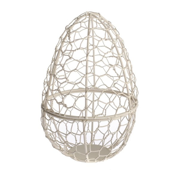 Декоративна метална кошница във формата на великденско яйце, височина 21 см - Dakls