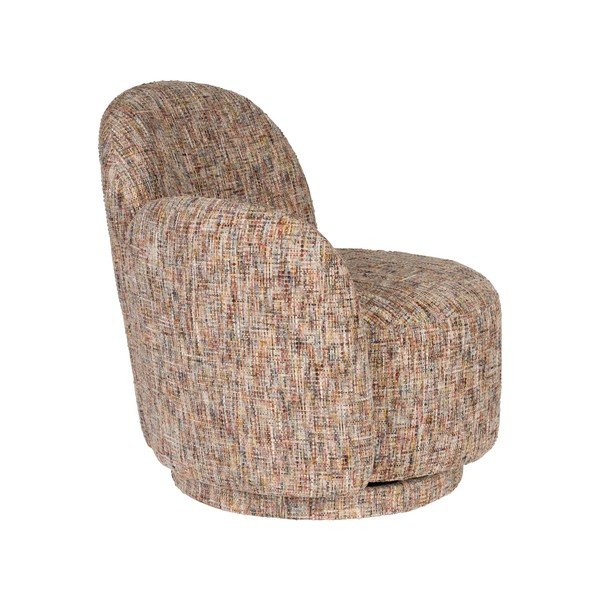 Бежово въртящо се шенилово кресло Rose – Dutchbone