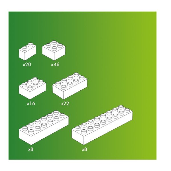 Комплект строителни блокчета за писта за снежни топки, 120 бр. - Hubelino-image-1