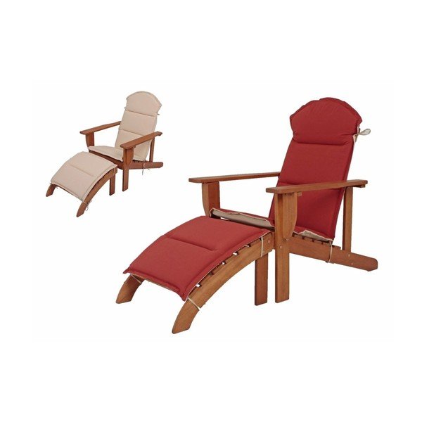 Кафяв градински шезлонг от масивно дърво Harper – Garden Pleasure-image-1