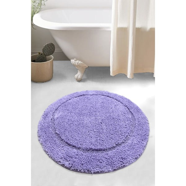 Лилав килим за баня Wolle - Foutastic