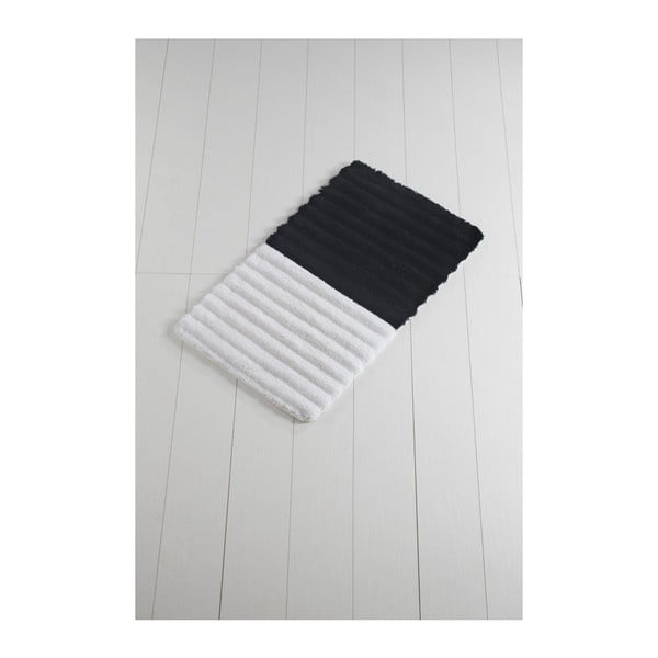 Черно-бяла постелка за баня Soft Black, 60 x 100 cm - Confetti Bathmats