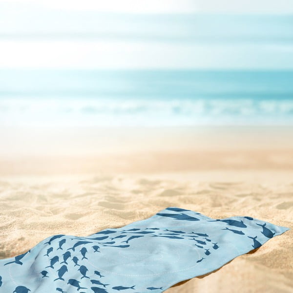 Синя плажна кърпа 90x180 cm Shoal - DecoKing-image-3