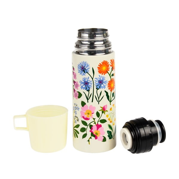 Кремав детски термос 350 ml Wild Flowers – Rex London-image-2