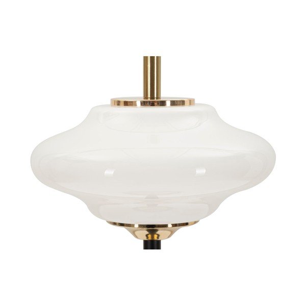 Бяла/черна настолна лампа със стъклен абажур (височина 46 cm) Vintage – Mauro Ferretti-image-4