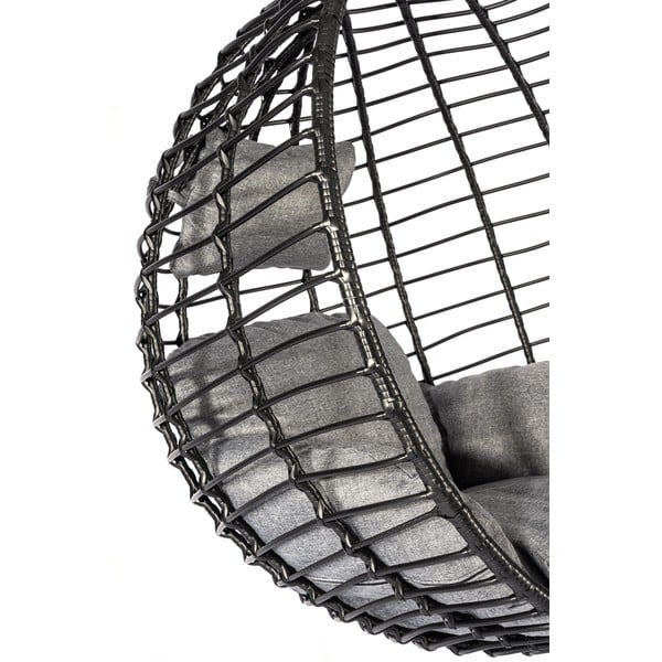 Черно висящо кресло от изкуствен ратан Mila - Bonami Selection-image-4