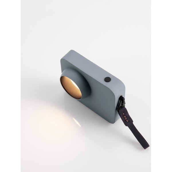 Сиво-синя метална LED затъмняваща се настолна лампа (височина 11 cm) Kedros – Nova Luce-image-4