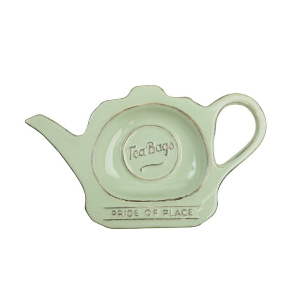 Зелен керамичен държач за чаени торбички Гордост от мястото Pride of Place - T&G Woodware