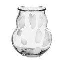 Бяла стъклена ръчна изработка ваза (височина 22 cm) Dam – noo.ma