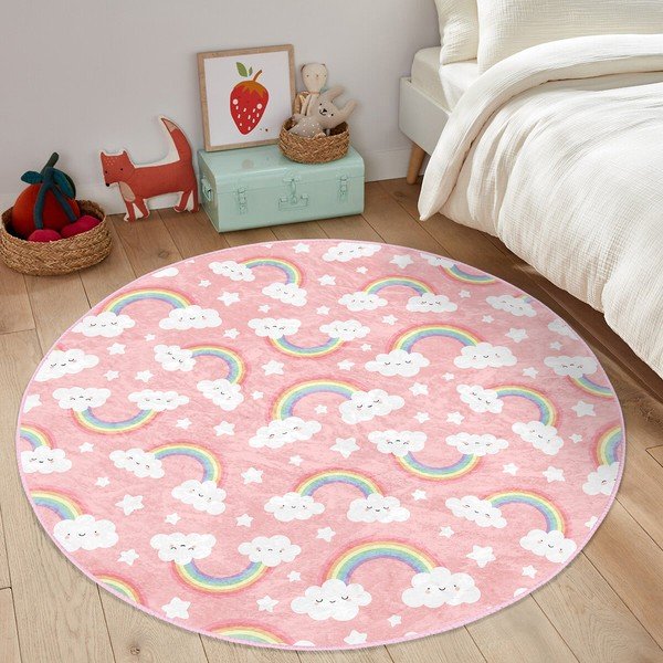 Розов детски килим ø 120 cm Comfort - Mila Home-image-2