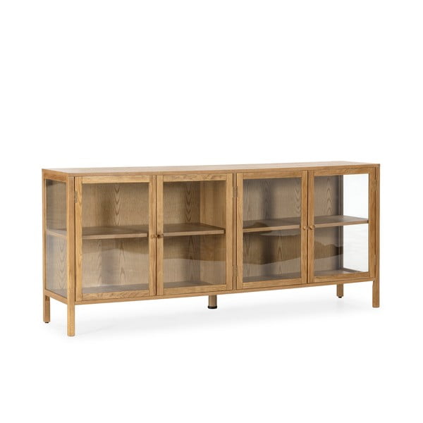 Витрина от декор от дъб  в естествен цвят 180x80x40 cm Ceci – MOME-image-3