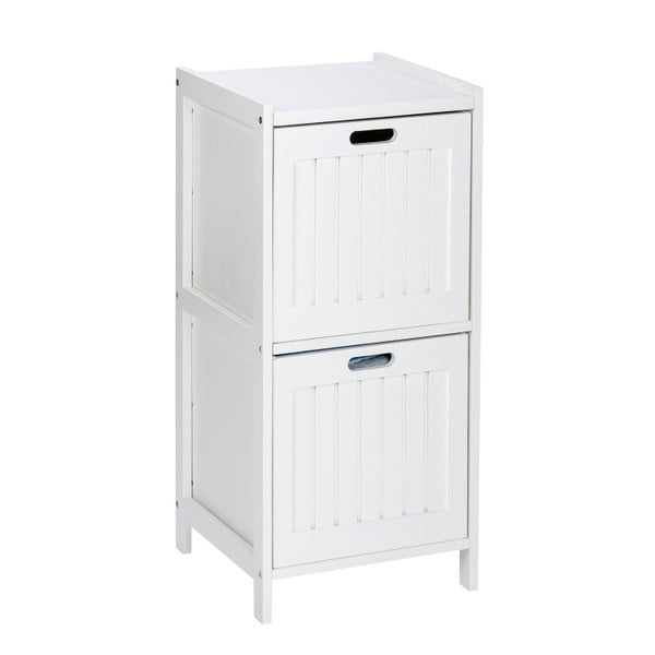 Бял дървен шкаф за баня с 2 чекмеджета Oslo - Wenko-image-2