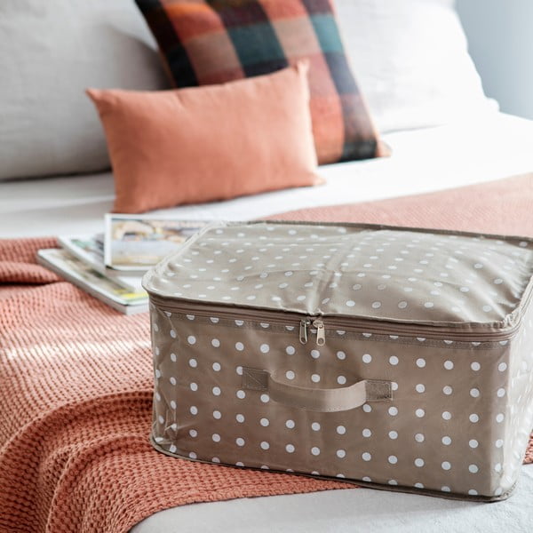 Бежова кутия за съхранение Dots, 46 x 20,5 cm Rivoli - Compactor-image-1