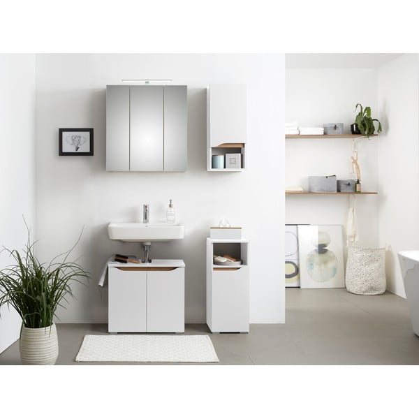 Бял нисък висящ шкаф без мивка 60x53 cm Комплект 857 - Pelipal-image-1