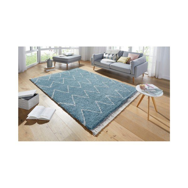 Modrý koberec Mint Rugs Rotonno, 80 x 150 cm-image-3