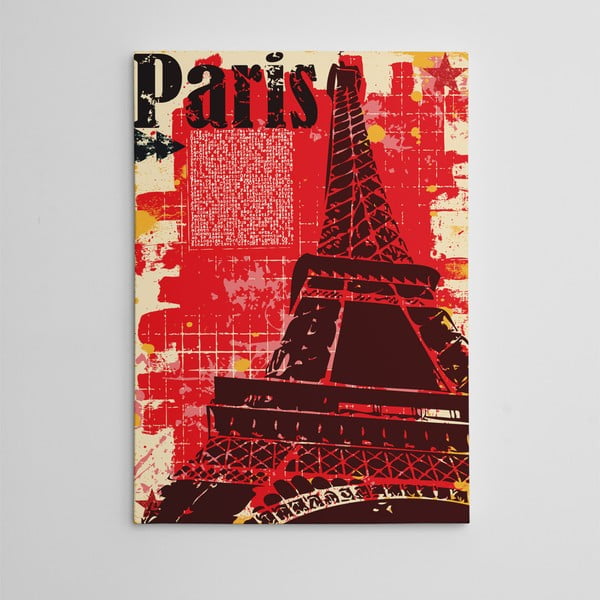 Obraz na plátně Red Paris, 50x70 cm