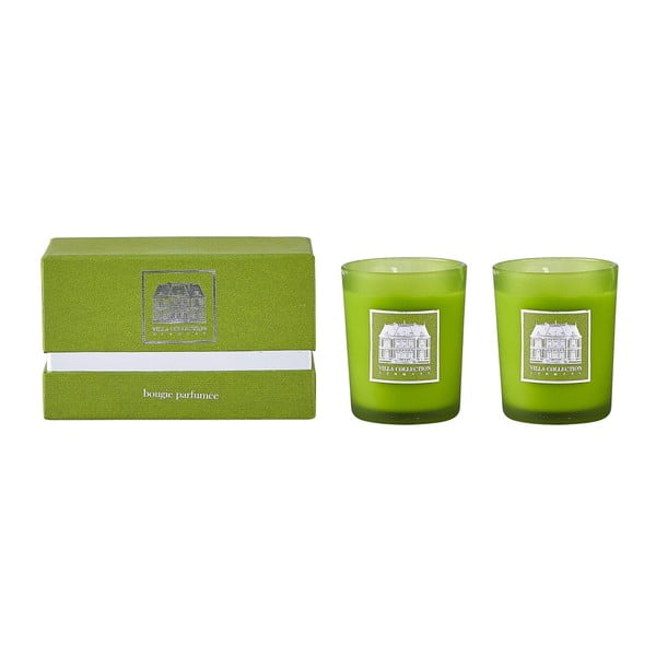 Комплект от 2 свещи с аромат на зелен чай и краставица - Villa Collection