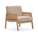 Бежов велурен фотьойл Debra – Marckeric