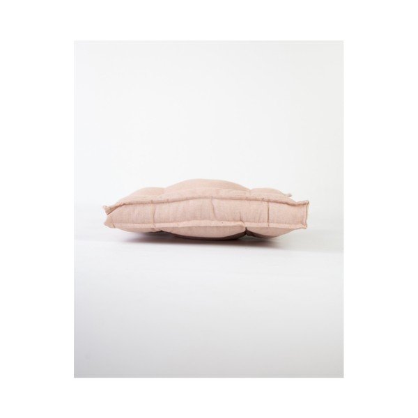 Светлорозова възглавница с ленено платно Квадрат, 37 x 37 cm - Surdic-image-1