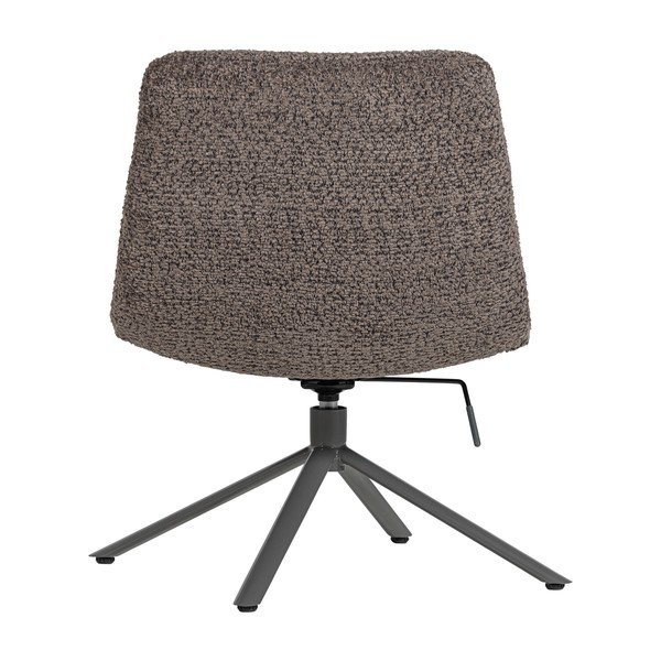 Кафяво въртящо се кресло от прежда с примки от букле Soren – WOOOD-image-4