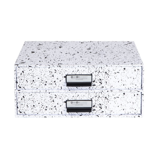 Черно-бяла кутия за чекмеджета с 2 чекмеджета Birger - Bigso Box of Sweden
