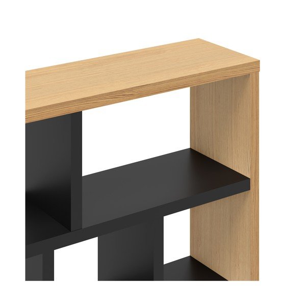 Етажерка за книги в дъбов декор в черен и естествен цвят 150x198 cm Berlin - TemaHome-image-4