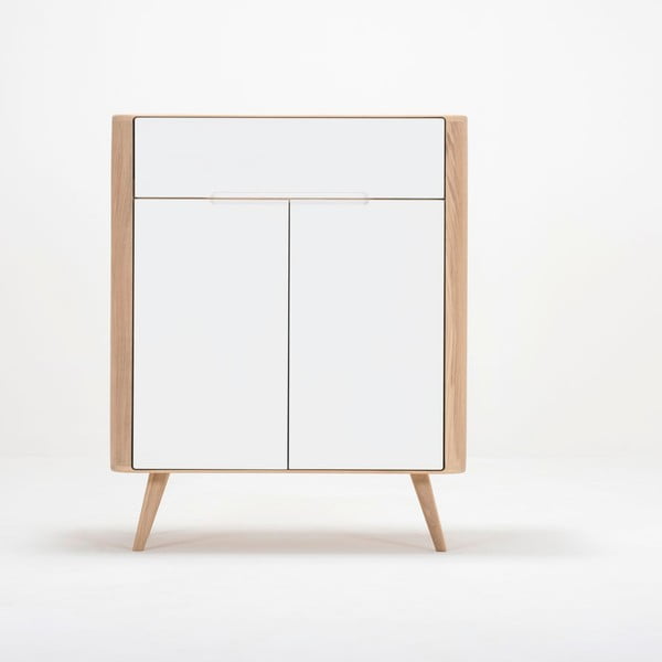 Дъбов скрин One, 90 x 42 x 110 cm Ena - Gazzda-image-3