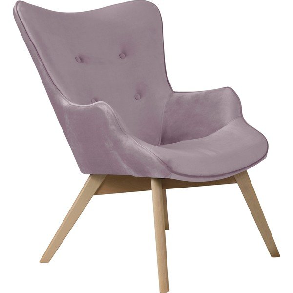 Кадифено кресло лавандула Niko – Ropez