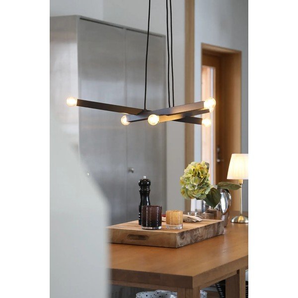 Черно метално висящо осветително тяло Stack – Markslöjd-image-2