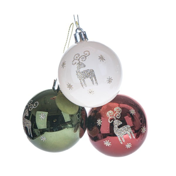 Пластмасови коледни топки в комплект 3 бр. ø 6 cm – Dakls