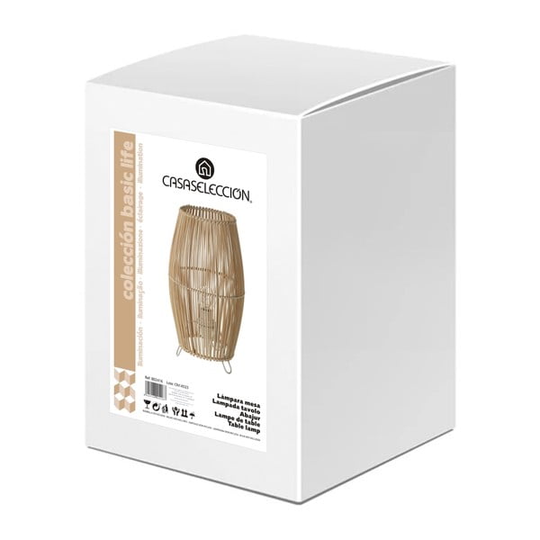 Бамбукова настолна лампа в естествен цвят с бамбуков абажур (височина 29 см) Natural Way - Casa Selección-image-3