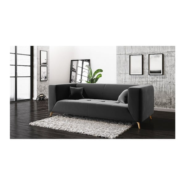 Тъмно сив диван от кадифе , 187 см Toro - MESONICA-image-3