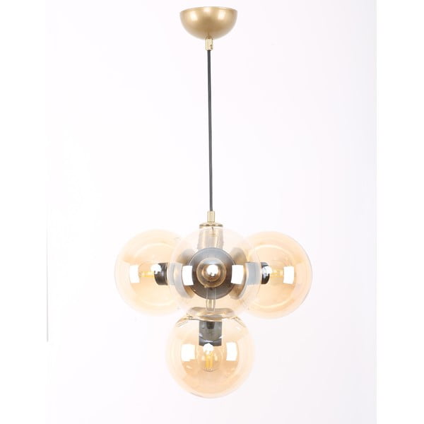 Висяща лампа със стъклен абажур в жълто-златисто ø 15 cm Hector - Squid Lighting-image-3