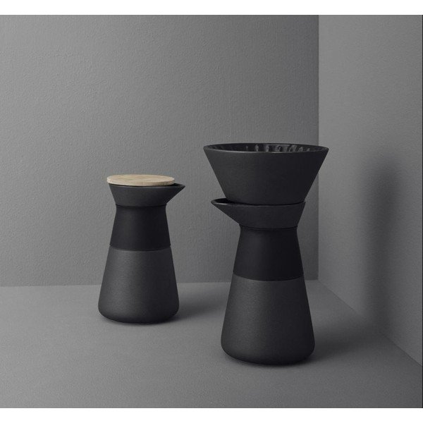 Черен глинен комплект за филтрирано кафе 600 ml Theo – Stelton-image-1