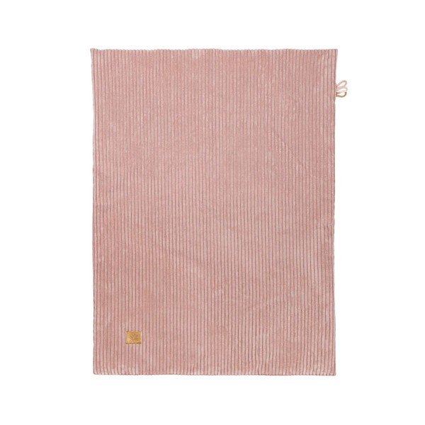 Розово бебешко одеяло от рипсено кадифе 100x77 cm – Meowbaby