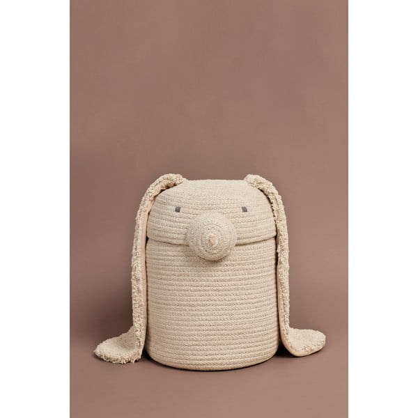 Кремава текстилна детска кошница за играчки ø 25x30 cm Rita the Rabbit – Lorena Canals-image-4