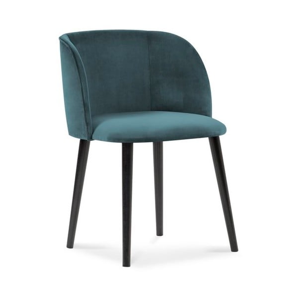 Стол за хранене в петролено синьо с кадифена тапицерия Aurora - Windsor & Co Sofas