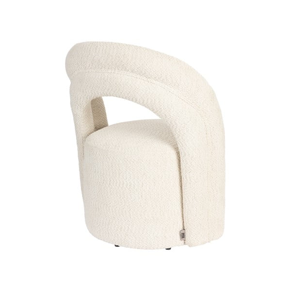 Кремаво въртящо се кресло от букле Seina – Dutchbone-image-4