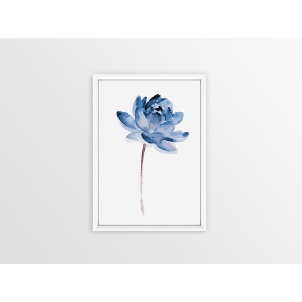 Nástěnný obraz v rámu Piacenza Art One Blue Flower, 23 x 33 cm
