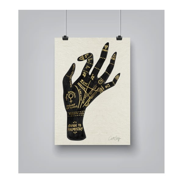 Plakát Americanflat Palmistry in gold by Cat Coquillette, 30 x 42 cm