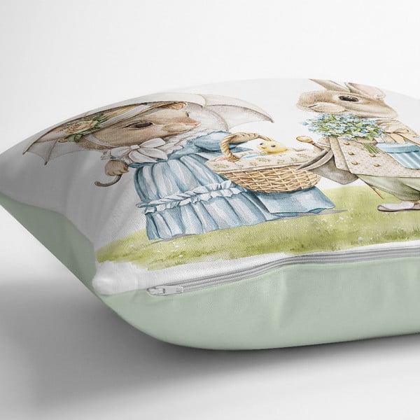 Калъфки за възглавници с великденски мотив в комплект 4 бр. 43x43 cm – Mila Home-image-1