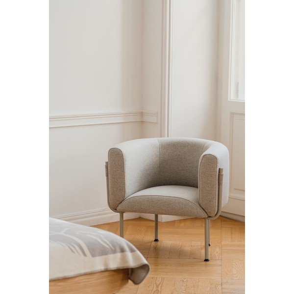 Сиво вълнено кресло Ubi – noo.ma-image-1