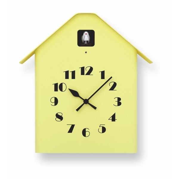 Žluté kukačkové hodiny Lemnos Clock Dachs Cuckoo