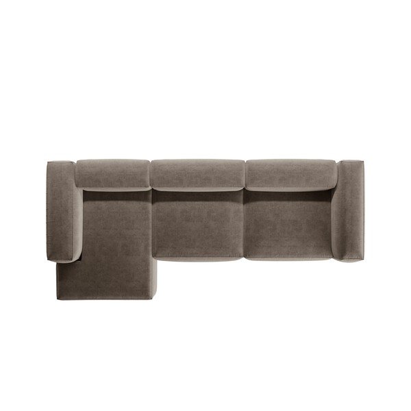 Кафяв ъглов диван (ляв ъгъл) Bergamo – Cosmopolitan Design-image-3