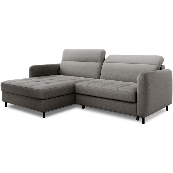 Сив кадифен разтегателен ъглов диван с място за съхранение (ляв ъгъл) Gomsi – ELTAP-image-2