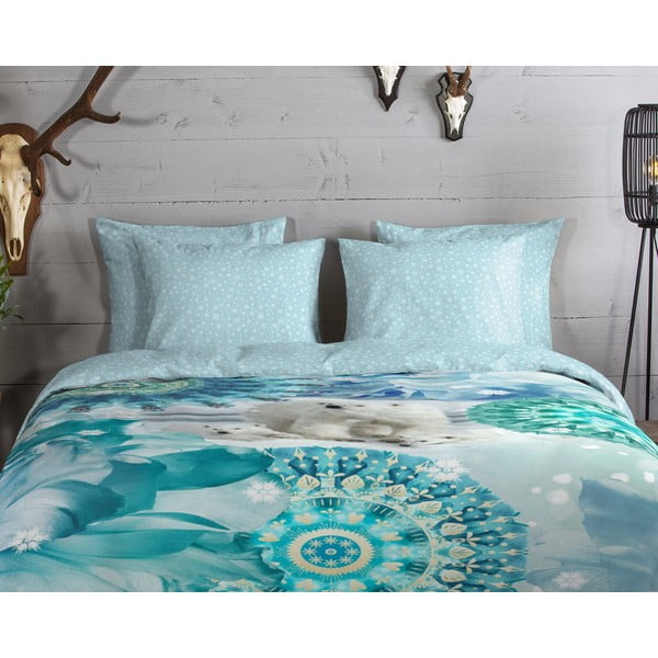 Синьо  единично  фланелено спално бельо 140x200 cm Seppo – HIP-image-2