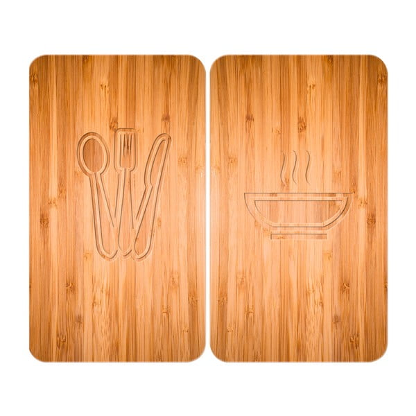 Комплект от 2 стъклени капака за печка , 52 x 30 cm Lunch - Wenko