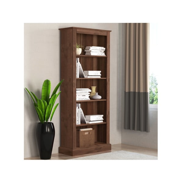 Кафява библиотека от масивен бор 181x31 cm Mille – Støraa-image-1