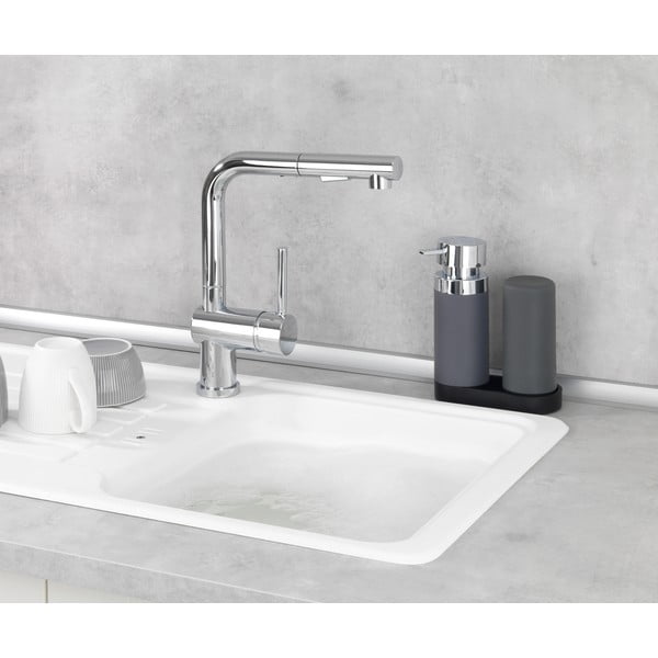 Сив силиконов комплект за миене на съдове Easy Squeez-e – Wenko-image-1