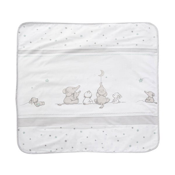 Бяло/сиво бебешко одеяло от микроплюш 80x80 cm Sternenzauber – Roba-image-3